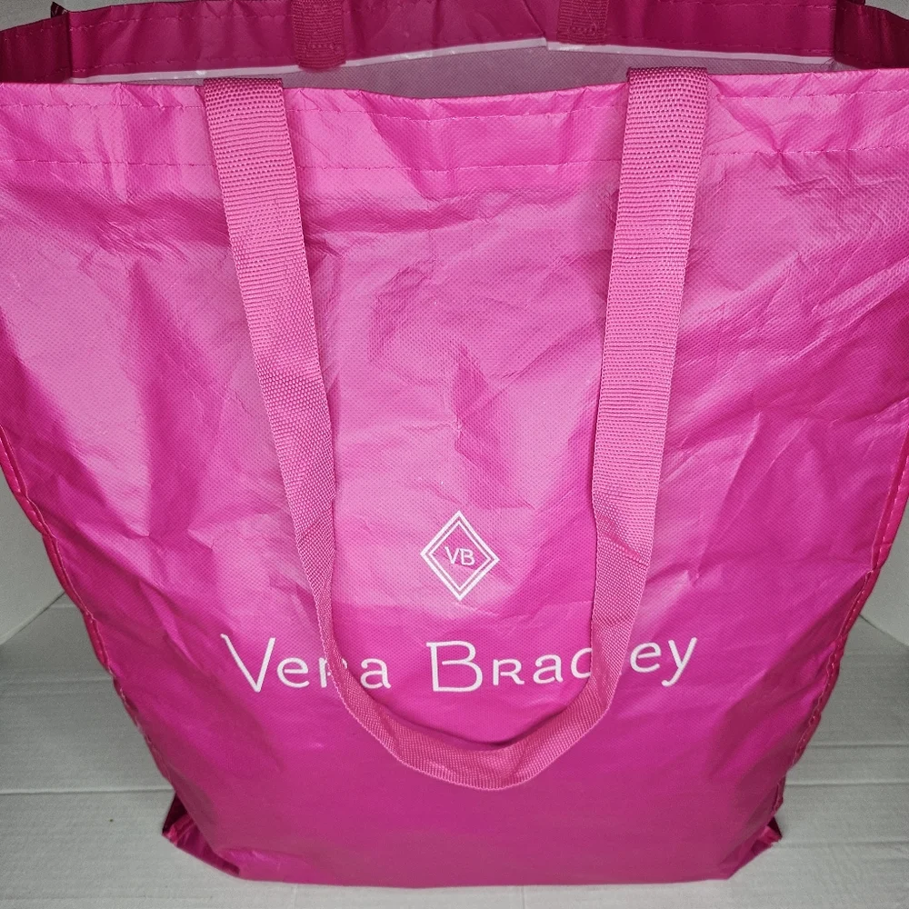 Vera Bradley PTP Bags Large Hot Pink Barbie Shopping Reusable Eco Friendly Tote